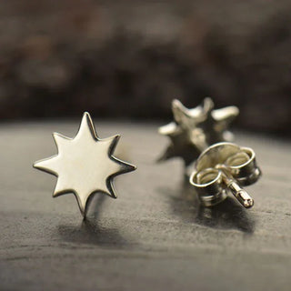 Nina Designs Sterling Silver North Star Post Earrings