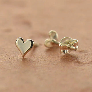 Nina Designs Sterling Silver Heart Post Earrings