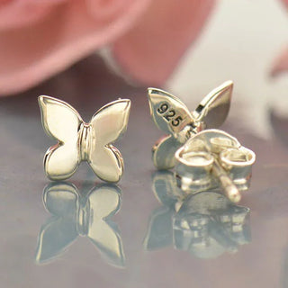 Nina Designs Sterling Silver Butterfly Post Earrings