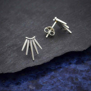 Nina Designs Sterling Silver Five Spike Post Earrings