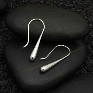 Nina Designs Sterling Silver Long Teardrop Earrings