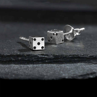 Nina Designs Sterling Silver Dice Post Earrings