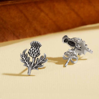 Nina Designs Sterling Silver Thistle Post Earrings