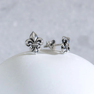 Nina Designs Sterling Silver Fleur De Lys Post Earrings