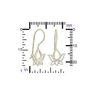 Measurements for Lotus Ear Hook Earrings