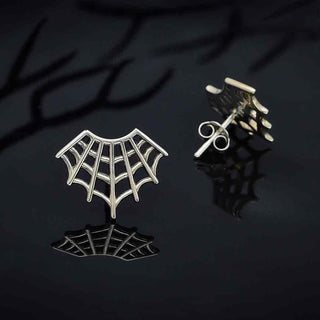 Nina Designs Sterling Silver Spiderweb Post Earrings