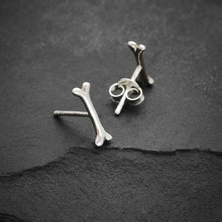 Nina Designs Sterling Silver Bone Post Earrings