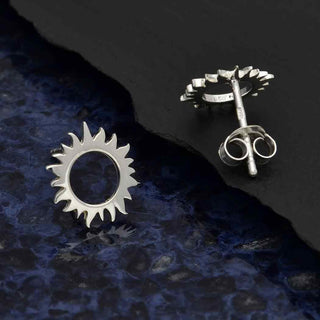 Nina Designs Sterling Silver Solar Eclipse Post Earrings