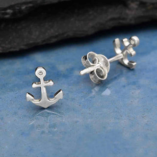 Nina Designs Sterling Silver Anchor Post Earrings