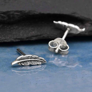 Nina Designs Sterling Silver Feather Post Earrings