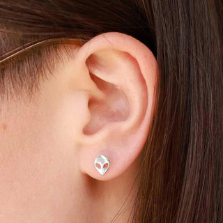 Sterling Silver Alien Post Earrings 8x6mm - Nina Designs