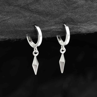 Nina Designs Sterling Silver Huggie Hoop with Spike Dangle