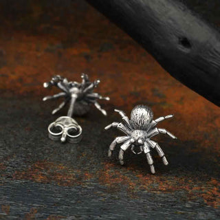 Nina Designs Sterling Silver Realistic Spider Post Earrings