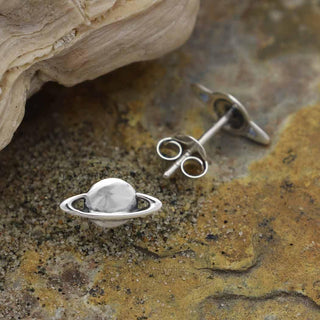 Nina Designs Sterling Silver Saturn Post Earrings