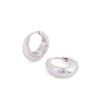 Nina Designs Sterling Silver Teardrop Huggie Hoop