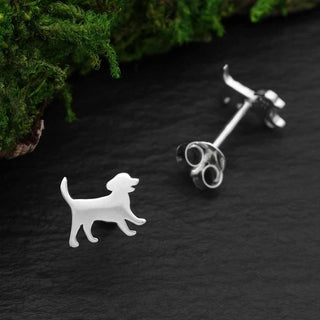 Nina Designs Sterling Silver Puppy Post Earrings