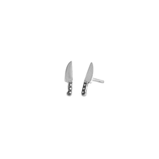 Nina Designs Sterling Silver Kitchen Knife Post Earrings