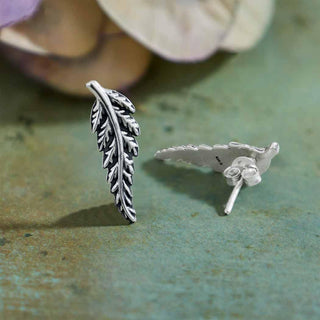 Nina Designs Sterling Silver Fern Post Earrings