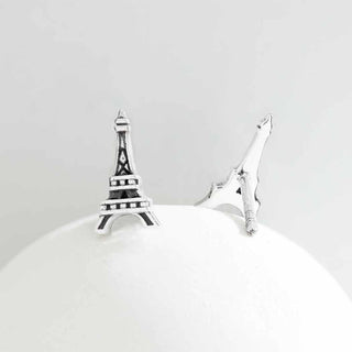 Nina Designs Sterling Silver Eiffel Tower Post Earrings
