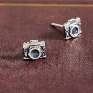 Nina Designs Sterling Silver Camera Post Earrings