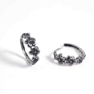 Cherry Blossom Huggie Hoop Earrings