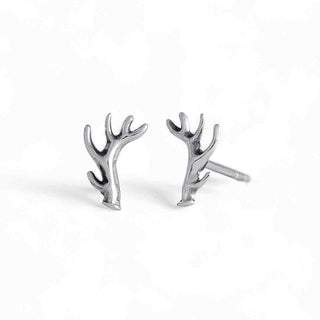 Nina Designs Sterling Silver Mini Antler Post Earrings