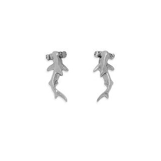 Nina Designs Sterling Silver Hammerhead Shark Post Earrings