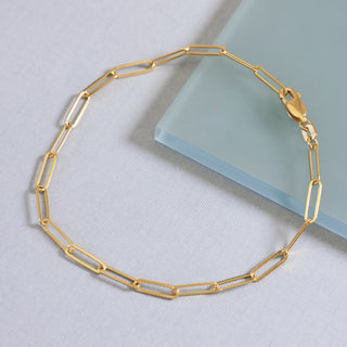 Nina Designs Gold Filled Paperclip Link Bracelet