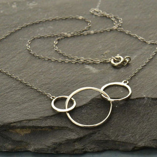 Nina Designs Sterling Silver Necklace with Three Circles