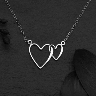 Nina Designs Sterling Silver Interlocked Heart Necklace