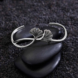 Nina Designs Sterling Silver Gingko Leaf Bracelet
