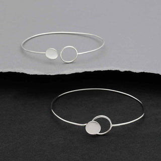 Nina Designs Sterling Silver Circle and Dot Bracelet