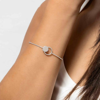 Sterling Silver Eclipse Bracelet on Wrist