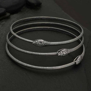 Nina Designs Sterling Silver Snake Ouroboros Bracelet
