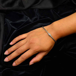 Sterling Silver Ouroboros Bracelet on Wrist