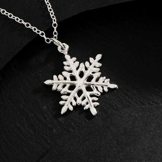 Nina Designs Sterling Silver Snowflake Necklace with Silver Chain