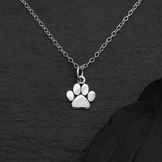 Nina Designs Sterling Silver Paw Print Necklace