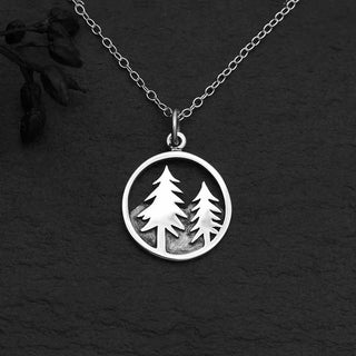 Nina Designs Sterling Silver Tree Necklace on Silver Chain
