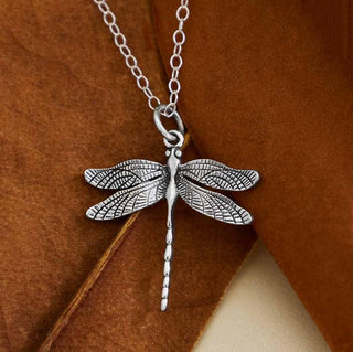 Nina Designs Sterling Silver Dragonfly Necklace on Silver Chain