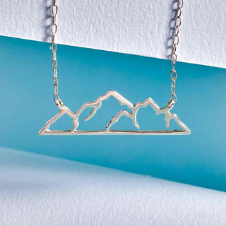 Nina Designs Sterling Silver Openwork Mountain Festoon Necklace