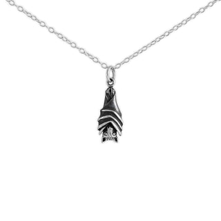 Nina Designs Sterling Silver Hanging Bat Necklace