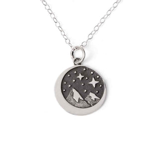 Nina Designs Sterling Silver Starry Mountain Necklace on Silver Chain
