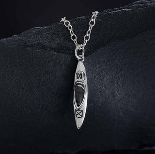 Nina Designs Sterling Silver Kayak Necklace on Silver Chain