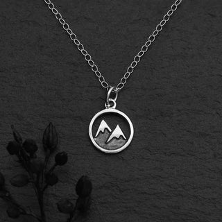Nina Designs Sterling Silver Snow Capped Mountain Necklace on Silver Chain