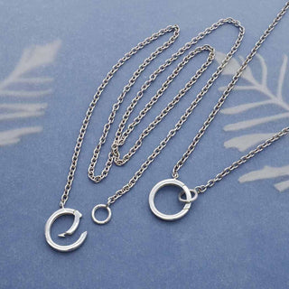 Nina Designs Sterling Silver Charm Holder Necklace with Silver Chain