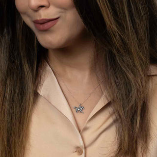Sterling Silver Horse Necklace on Silver Chain