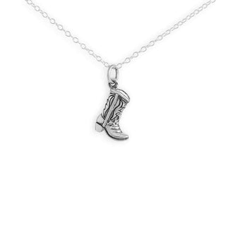 Nina Designs Sterling Silver Cowboy Boot Necklace