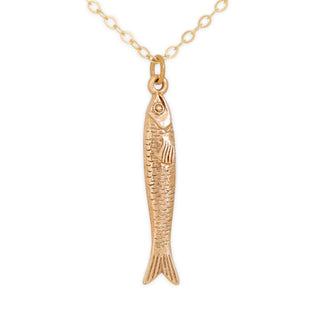 Nina Designs Bronze Sardine Necklace with Gold Fill Chain