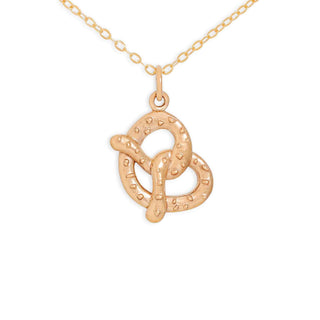 Nina Designs Bronze Pretzel Necklace with Gold Fill Chain