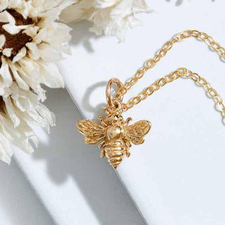 Nina Designs Bronze Bee Necklace on Gold filled chain